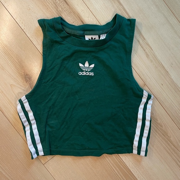 ADIDAS Teal Crop Tank - Picture 2 of 5
